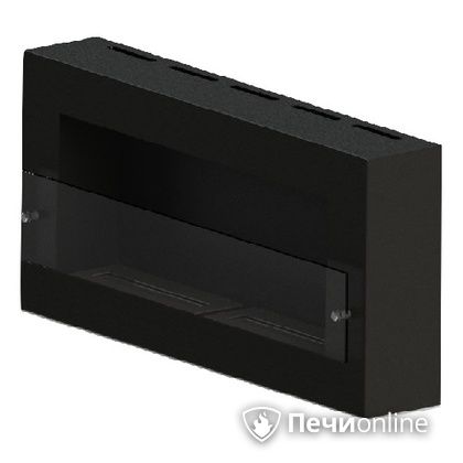 Биокамин ЭкоЛайф Window Fat II Glass black burgundy в Шымкенте